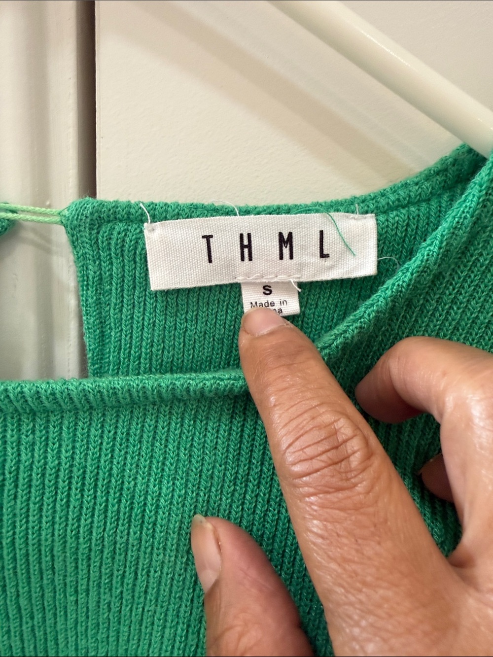 THML Emerald Ruffle-Sleeve Knit Top - Picture 2 of 5
